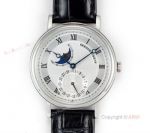 Replica Breguet Classique Moonphase Watch 40mm - Breguet Black Leather Strap